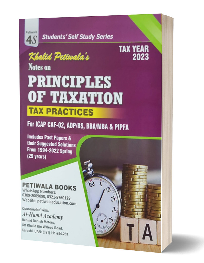 Khalid Petiwala's Principles Of Taxation Notes Kodwavi